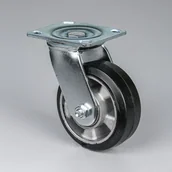 Pozostałe wyposażenie warsztatu - Obrotowe koło, 125 mm, czarna guma - miniaturka - grafika 1