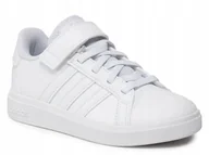 Buty dla dziewczynek - BUTY dziecięce ADIDAS GRAND COURT 2.0 EL K sportowe FZ6160 białe 31,5 - miniaturka - grafika 1