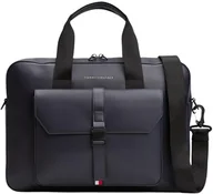 Torebki damskie - Tommy Hilfiger Męska torba na komputer Th Foundation Am0am13478, jeden rozmiar, Niebieski (Space Blue), rozmiar uniwersalny - miniaturka - grafika 1