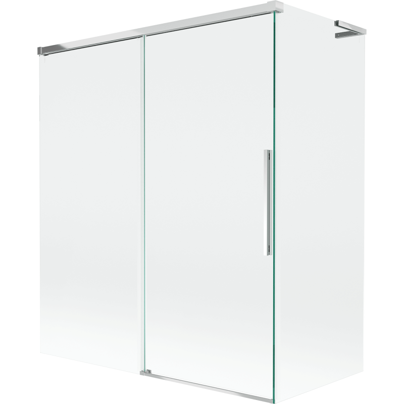 Mexen Rox L parawan nawannowy 2-skrzydłowy rozsuwany 140 + 70 x 150 cm, transparent, chrom - 8C9L-140-070-01-00