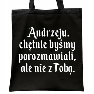 Torba bawełniana czarna na zakupy 1670 Chętnie Byśmy Porozmawiali - Torby i wózki na zakupy Torba bawełniana czarna na zakupy 1670 Chętnie Byśmy Porozmawiali - Torby i wózki na zakupy - miniaturka - grafika 1