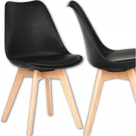 Krzesła - Krzesło Milano Design Dsw Czarne - miniaturka - grafika 1