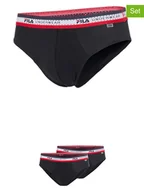 Majtki męskie - Fila Slipy (2 pary) w kolorze czarnym - miniaturka - grafika 1