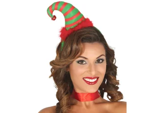 Opaska z czapeczką Elfa - 1 szt. - Pozostałe akcesoria świąteczne - miniaturka - grafika 1