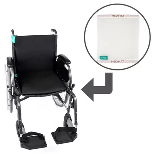 Poduszka do wózka inwalidzkiego Airflow 40x45 - Czarna - Problemy skórne - miniaturka - grafika 1