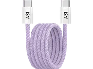 Kable - Kabel USB typ C ISY IUC-5400-PR 1m Magnetyczny Fioletowy - miniaturka - grafika 1