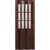 Drzwi wewnętrzne - Drzwi harmonijkowe CRYSTALLINE CLASSIC 9324 84 x 203 cm mahoń - miniaturka - grafika 1