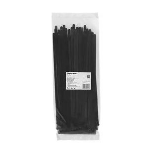 Qoltec Opaski Zaciskowe Wielorazowe/Trytytki | 7.2 * 300Mm | Nylon Uv | Czarne - Pozostałe akcesoria sieciowe - miniaturka - grafika 1