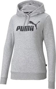 Bluza damska Puma ESS Logo Hoodie TR szara 586791 04-L - Bluzy damskie - miniaturka - grafika 1