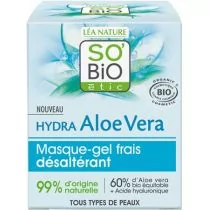 SO'BiO etic Odświeżająca gasząca pragnienie skóry maseczka żelowa Hydra Aloe Vera 50 ml - Maseczki do twarzy - miniaturka - grafika 1