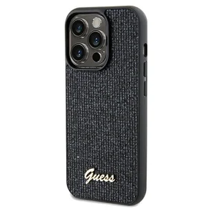 Guess GUHCP13XPMSDGSK iPhone 13 Pro Max 6.7" czarny/black hardcase Disco Metal Script - Etui i futerały do telefonów - miniaturka - grafika 2