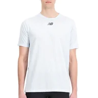 Koszulki sportowe męskie - Koszulka New Balance MT31251IBH - biała - miniaturka - grafika 1