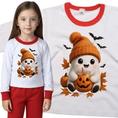 Piżamy dla dziewczynek - Piżama dziecięca Duszek W Pomarańczowej Czapce Halloween 98/104 - VoloDonum - miniaturka - grafika 1
