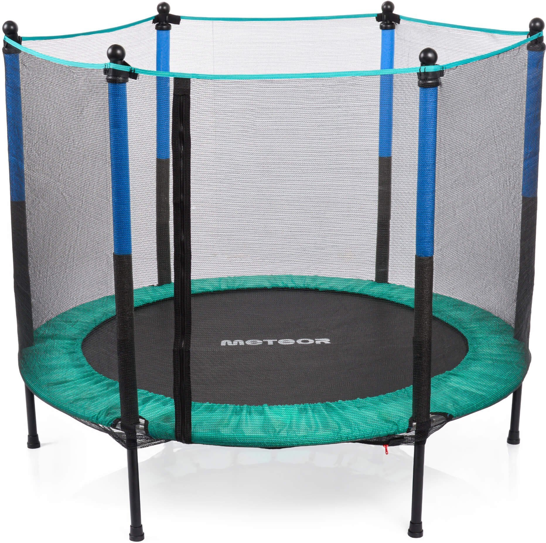 Trampolina dla dzieci Meteor TRP-50 140 cm miętowy/niebieski Uniwersalny