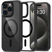 Etui i futerały do telefonów - Etui TECH-PROTECT MagMat MagSafe do Apple iPhone 16 Pro Przezroczysto-czarny - miniaturka - grafika 1
