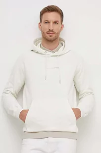 Pepe Jeans bluza bawełniana Dave Hoodie męska kolor beżowy z kapturem z nadrukiem - Bluzy męskie - miniaturka - grafika 1