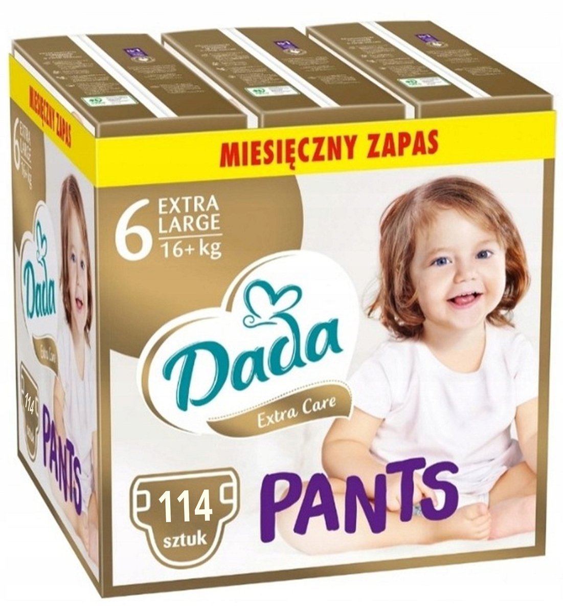 PIELUCHOMAJTKI DADA EXTRA CARE PANTS 6 114 szt.