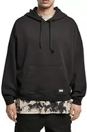Bluzy męskie - Urban Classics Męska bluza z kapturem z kapturem w stylu lat 80, bluza z kapturem dla mężczyzn w stylu oversized z długimi rękawami w 2 kolorach, rozmiary S - XXL, czarny, S - miniaturka - grafika 1