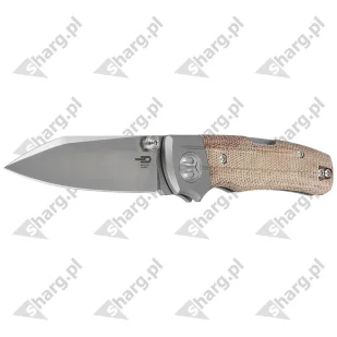 Nóż składany Bestech Tonic Titanium / Natural Canvas Micarta, Satin M390 by Colin Maisonpierre (BT2204B) - Noże - miniaturka - grafika 2