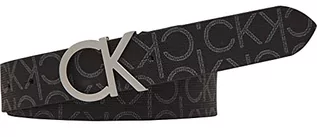 Paski - Calvin Klein Pasek damski CK Mono Belt 3 cm Skóra, Czarny Mono, 80 - grafika 1