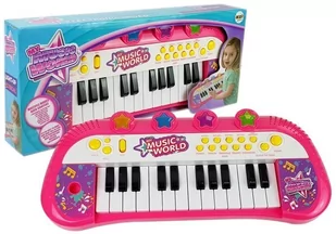 Pianinko Keyboard 24 klawisze Różowe Import LEANToys - Instrumenty muzyczne dla dzieci Pianinko Keyboard 24 klawisze Różowe Import LEANToys - Instrumenty muzyczne dla dzieci - miniaturka - grafika 1