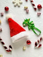 Maskotki i pluszaki - Świąteczna czapeczka i kokardka dla Hobby Horse - miniaturka - grafika 1