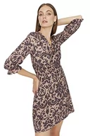 Sukienki - Trendyol Damska sukienka mini o regularnym kroju, Brązowy, 34 - miniaturka - grafika 1