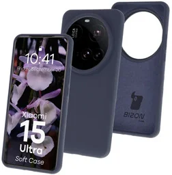 Bizon Silikonowe etui Soft Case do Xiaomi 15 Ultra, ciemnoniebieskie - Etui i futerały do telefonów - miniaturka - grafika 1