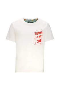 Koszulki dla dziewczynek - Jack Wolfskin t-shirt bawełniany dziecięcy VILLI T K kolor biały wzorzysty - grafika 1