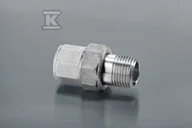 Łączniki, trójniki, kształtki - Śrubunek Twist prosty długi 3/4" mos. niklowany o-ring - miniaturka - grafika 1