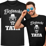 Koszulki męskie - Koszulka męska Elegancki Tata Melonik Mucha Wąsy XL - miniaturka - grafika 1