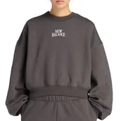 Bluzy sportowe damskie - Bluza damska New Balance WT61935IABR - szara - miniaturka - grafika 1