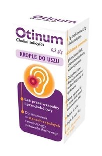 Polfa ICN Rzeszów OTINUM Krople do uszu 200 mg/1 g 10 g 4083401 - Przeziębienie i grypa - miniaturka - grafika 1