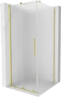 Kabiny prysznicowe - Mexen Velar kabina prysznicowa rozsuwana 90x90 cm, szron, złota szczotkowana - 871-090-090-31-55 - miniaturka - grafika 1