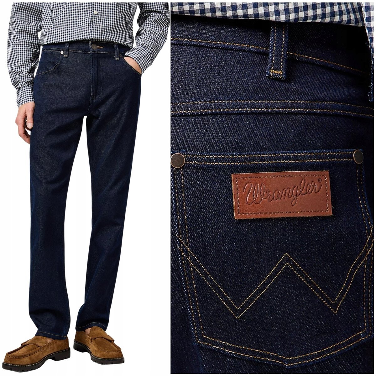 Wrangler GREENSBORO Moonlight Rinse EPIC SOFT spodnie jeansowe W42 L32