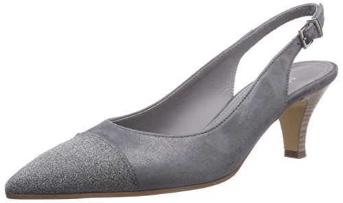 Maripe 930483 damskie czółenka typu slingback, szary - szary szary - 39 eu