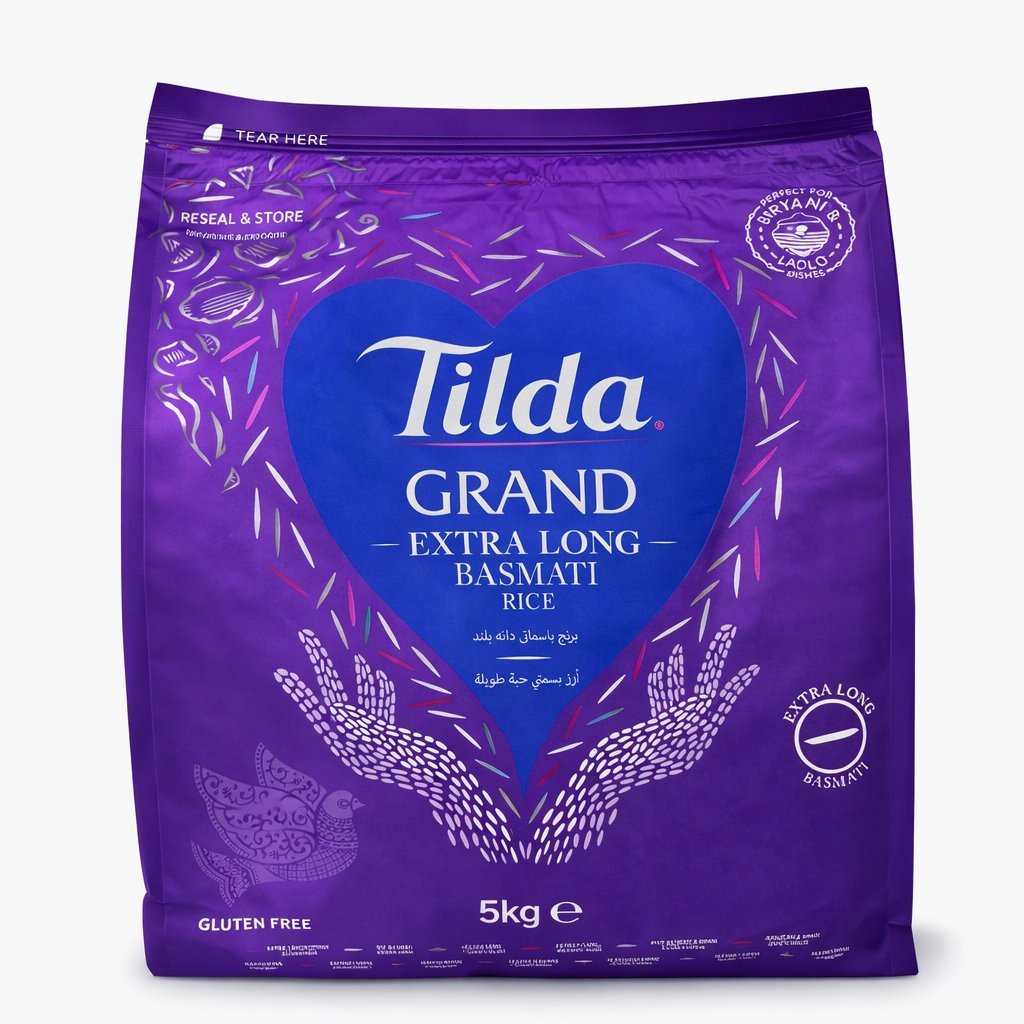 Ryż basmati Tilda Grand Basmati Rice 5 kg - extra długie ziarna do biryani