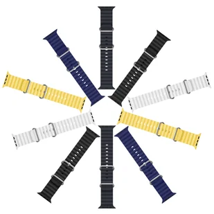 Dux Ducis Strap pasek Watch 8 / 7 / 6 / 5 / 4 / 3 / 2 / SE (41 / 40 / 38mm) silikonowa opaska bransoletka biały (OceanWave Version) - Akcesoria do smartwatchy - miniaturka - grafika 3