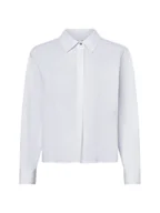 Bluzki damskie - JOOP! Bluzka damska Kobiety Bawełna biały jednolity, 34 - miniaturka - grafika 1