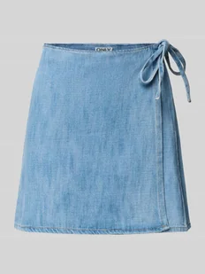 Wąska spódnica kopertowa z bawełnianego denimu model ‘NOELLE’ - Spódnice - miniaturka - grafika 1