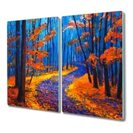 Deski do krojenia - Szklana deska 2x30x52 Las jesień liście na prezent, Coloray - miniaturka - grafika 1