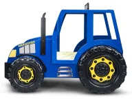 Łóżka dla dzieci i młodzieży - Niebieskie łóżko dla chłopca ciągnik zetor E1-N61 - miniaturka - grafika 1