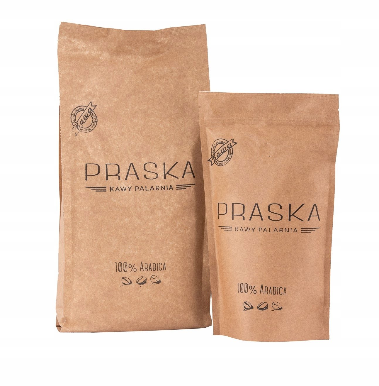 Kawa ziarnista Arabica 100% Praska Kawy Palarnia Praska Czarna 1000 g.