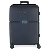 Walizki - Pepe Jeans Accent Walizka Średniej walizki 48x70x28 cms Twarde mocowanie ABS Wbudowany 79l 4,32 kg 4 Koła Podwójne, niebieski, Maleta mediana, średnia walizka - miniaturka - grafika 1