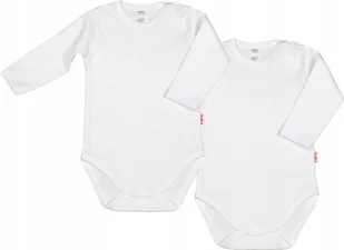 Body Dłr GŁADKIE 2PAK BIAŁE r 62 KLEKLE - Body dla niemowląt - miniaturka - grafika 1