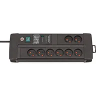 Inne akcesoria elektryczne - Listwa przeciwprzepięciowa Premium Line Duo 8 gniazd 3m 60.000A czarna Brennenstuhl 1256004698 - miniaturka - grafika 1