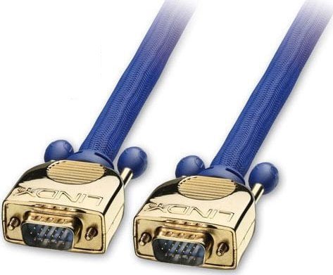 Kabel Lindy D-Sub VGA - D-Sub VGA 15m niebieski 37749