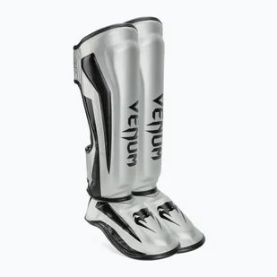 Ochraniacze piszczeli Venum Elite Standup black/silver - Ochraniacze do sportów walki - miniaturka - grafika 1