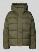 Kurtki damskie - Kurtka puchowa o kroju slim fit z aplikacją z logo - miniaturka - grafika 1