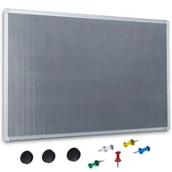 Tablice i flipcharty - Tablica magnetyczna na pinezki i magnesy 120x90 w ramie aluminiowej PinMag + 5 pinezek i 3 magnesy! - miniaturka - grafika 1